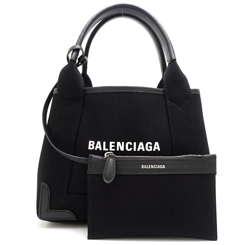 Balenciaga Navy Cabas XS 2way Canvas Black